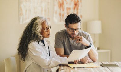 Doctor and patient review treatment plan